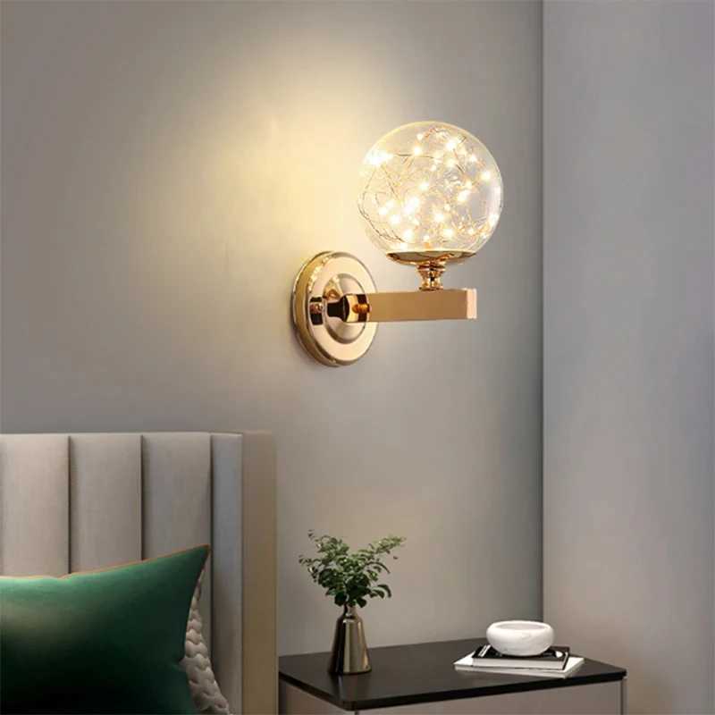 Modern LED Glass Starry Wall Light Lamp Fixture Lustre Bedroom Study Living Room Decor Home Appliance Lights AC85-260VXJ250526