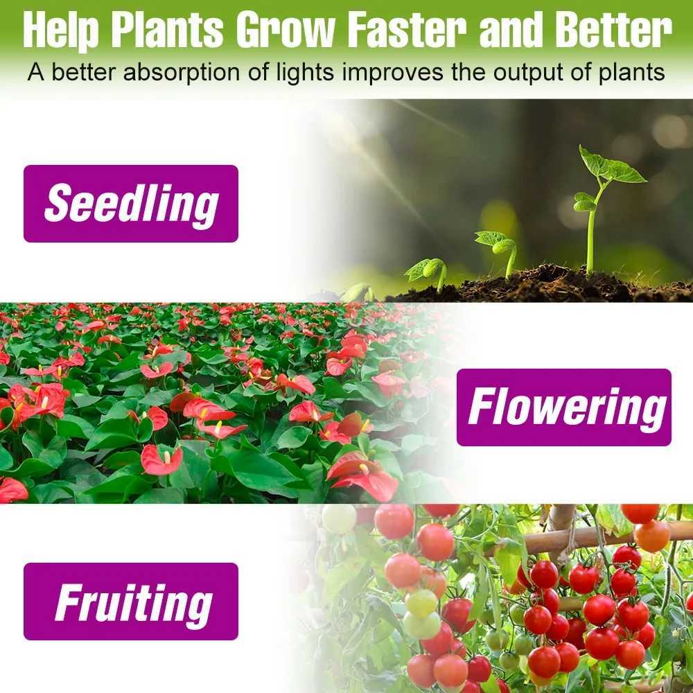 E27 LED Plant Grow Lights GU10 220v Full Spectrum Indoor Hydroponics Flower Seeds Promote Growth Vegetables Cultivation LampE14XJ250526