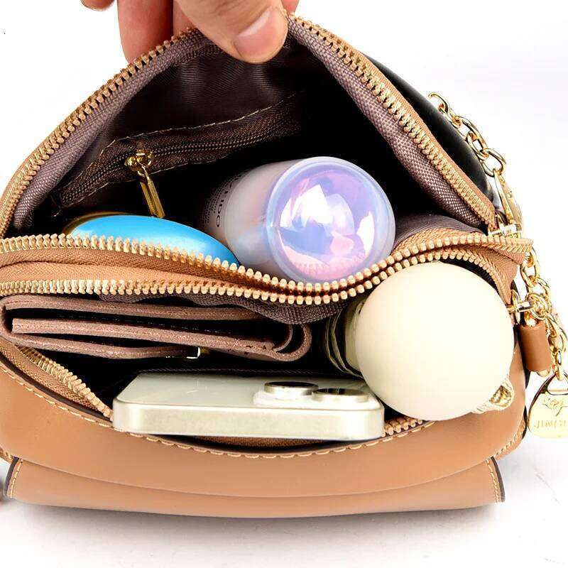Women's New Summer Fashion Soft Leather Casual Shoulder Mobile Phone Niche Crossbody Bag