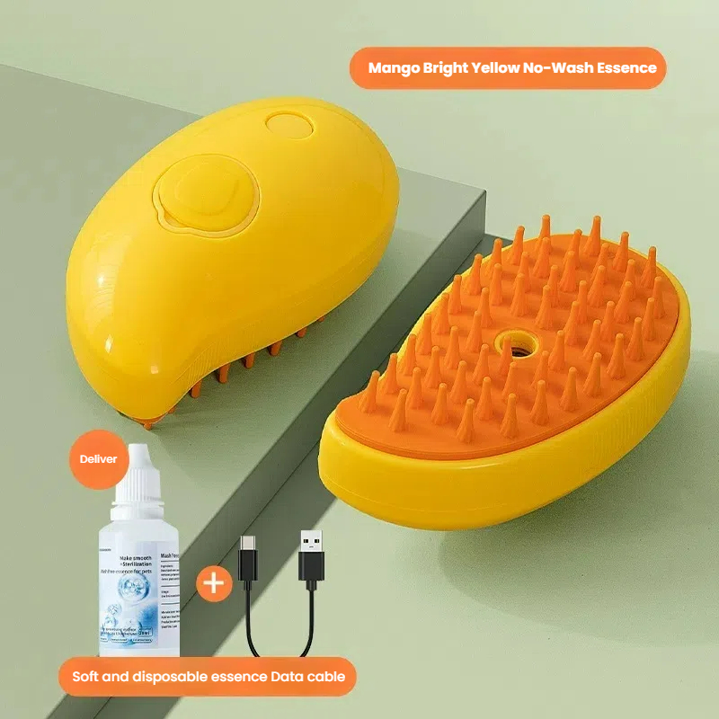 Non-Irritating Pet Grooming Mist & Brush Combo - Removes Floating Hairs Smoothly