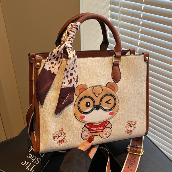 2025 Summer New Color-Block Large Capacity Tote Fashionable Women's Shoulder Crossbody Bag