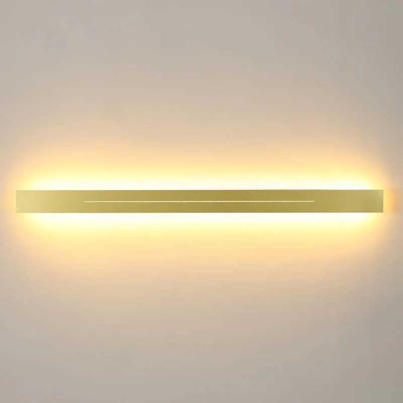 Nordic LED Lamp Home Decoration Wall Mirror Light Lighting Fixture Bathroom Bedroom Modern Wall Sconce Gold Black Metal AcrylicXJ250526