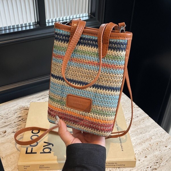 for Women 2025 New Fashion Single Shoulder Crossbody Textured Stylish Versatile Office Handheld Small Bucket Bag