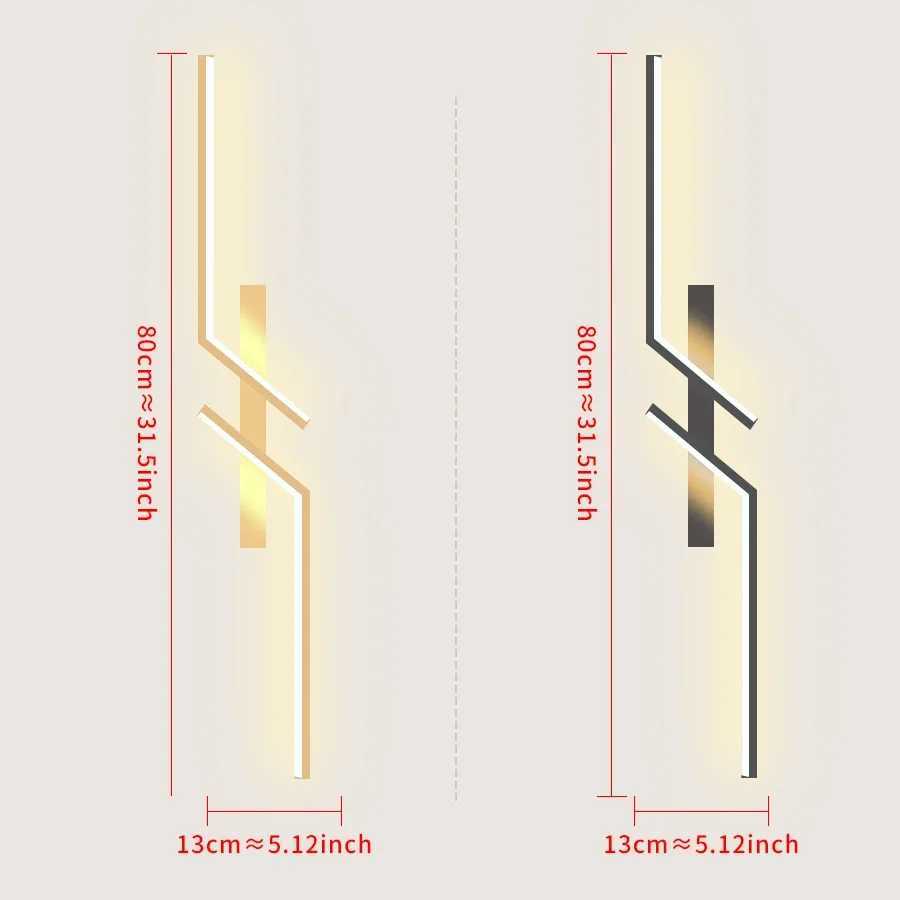 Modern Creative Strip LED Wall Lamp Minimalist Bedroom Bedside Wall Lamp Living Room Sofa Background Indoor Lighting Wall LampXJ250526