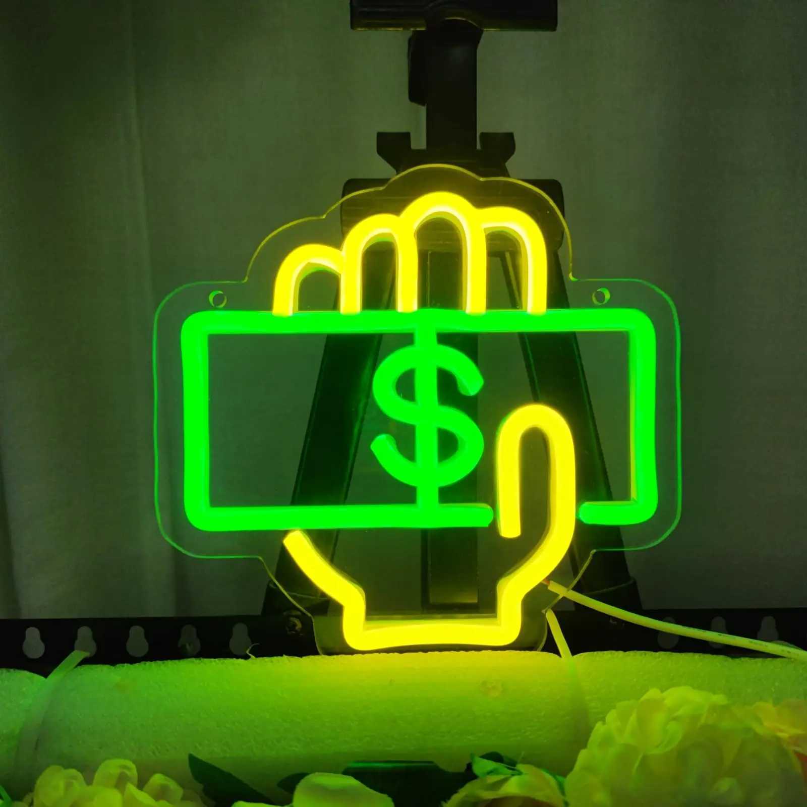 Money Neon Sign LED Neon light for Supermarkets Bar Coffee Shop Game Room Restaurant Room wall decoration light. W250526