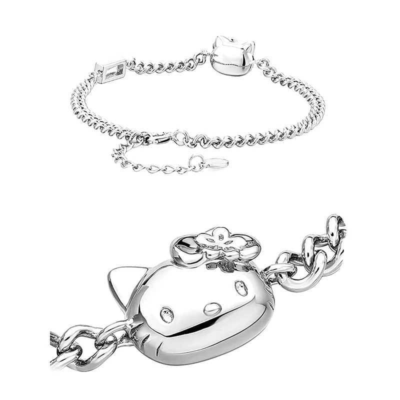 Sanrio Sweet Kawaii Hello Kitty Charm Bracelet Cartoon Cute Anime Wrist Chain For Girls All-match Jewelry Accessories Giftsw250526