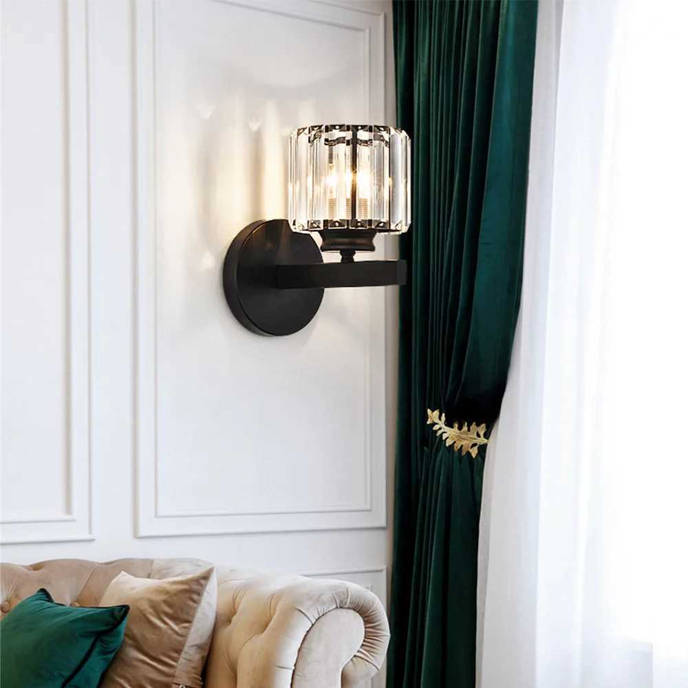 Modern LED Yatak Odas Baucu Duvar Lambas Basit Cam Sanat Lamba Koridor Oturma Odas Dekor Ev Dekorasyon Duvar IXJ250526