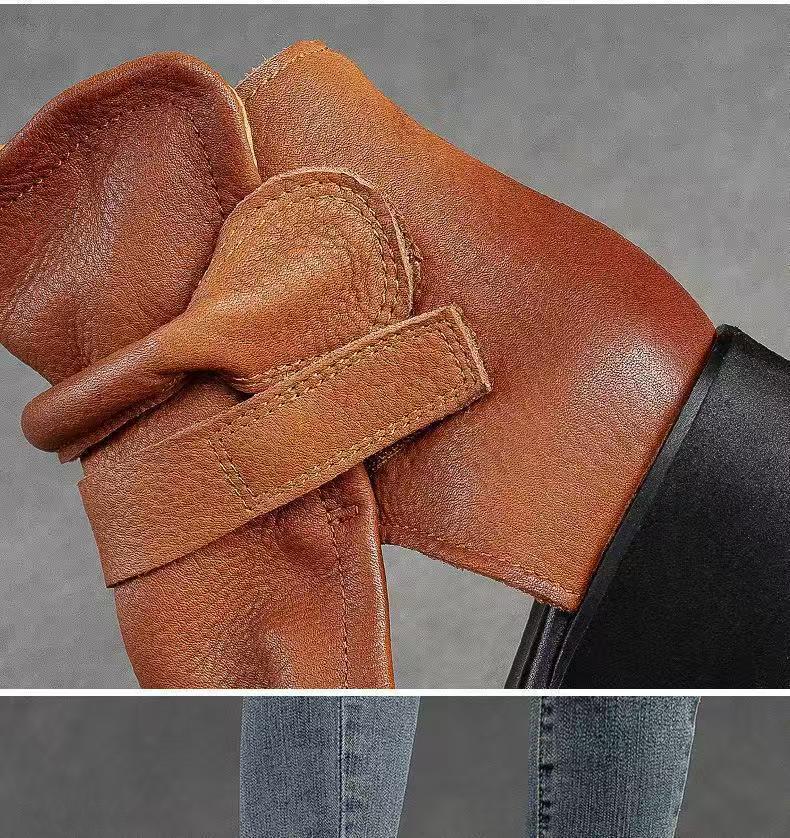 Retro thick-soled women's Spring/Summer 2025 new fish-mouth sponge high-top Roman sandal women