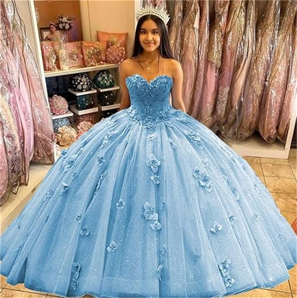 Ball Gown Quinceanera Dresses Sequins Appliques Big Bow Sweetheart Tulle Lace-up Plus Size Sweet 15 16 Princess Birthday Party Gowns Vestidos De 15 An