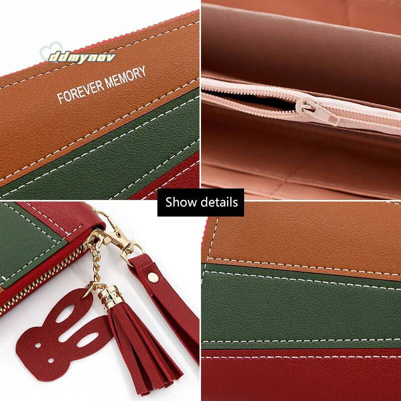 New Long Women Wallets Cute Fashion Multifunctional Clutch Female Wallet Card Holder PU Leather Women's Purses ddmynov