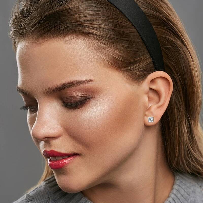 0.8ct Main Stone D Color Moissanite Stud Earrings For Women Top Quality 100% Sterling Sier Sparkling Wedding Jewelry Gifts