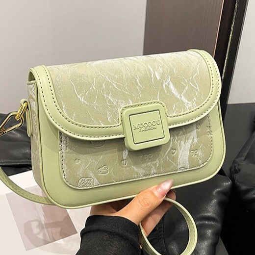 Yuezi Textured Underarm for Women 2025 Summer New Fashion Small Square Simple Versatile Shoulder Crossbody Bag