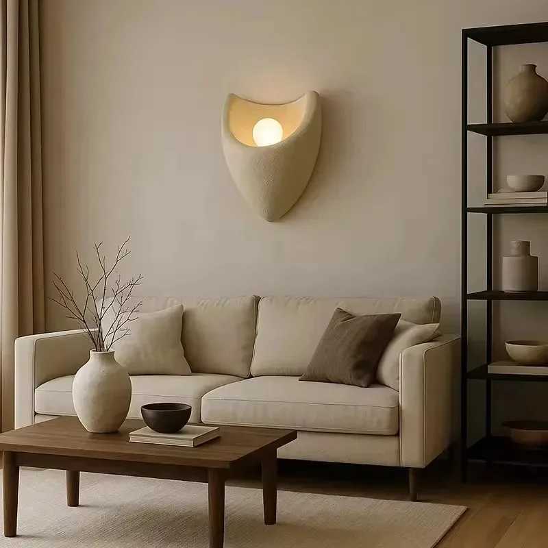 2025 Latest Nordic Lamps Japanese Style Wasabi Wind Wall Lamp I Am Bedside Lamp Living Room Background Wall Home Decor Reading LampXJ250526