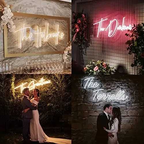 Name Neon Sign LED Dimmable Custom Neon Sign Wedding Birthday Customized Gifts Boy Girl Bedroom Wall Decor Hanging Neon W250526