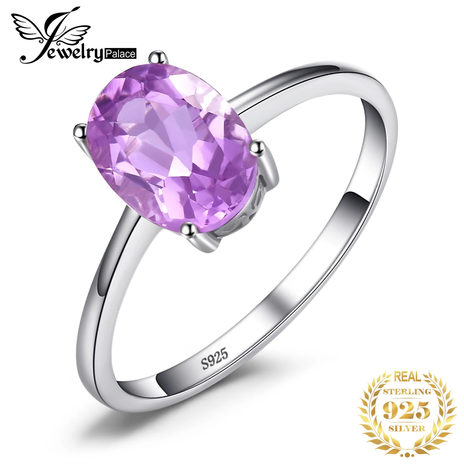 Jewelry Rose Gold Yellow Gold Plated Oval Natural Amethyst Citrine Garnet Topaz Peridot 925 Sterling Silver Ring for Women 250519