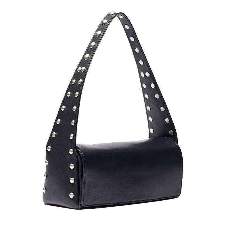 Women's Bags Designer Women Fashion Retro Single Shoulder Crossbody High Quality Underarm Personality Handbag Rivet Commuter Bag