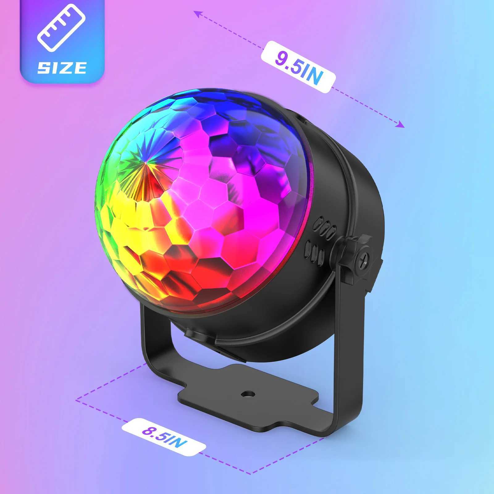 UKing 4PCS RGB LED Stage Disco Light Rotating DJ Ball Strobe Remote Control LED Magic Ball Light Christmas Party Club Show Lamp XJ250527