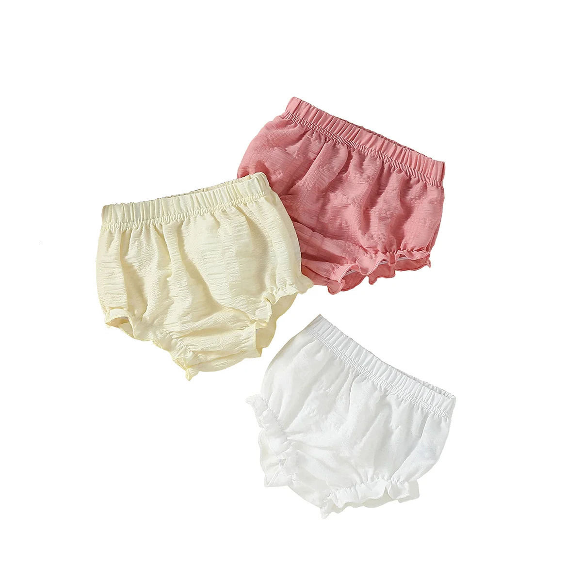 Fahion Baby Girls Solid Short Pants 3pcs Summer Casual Wear 250527