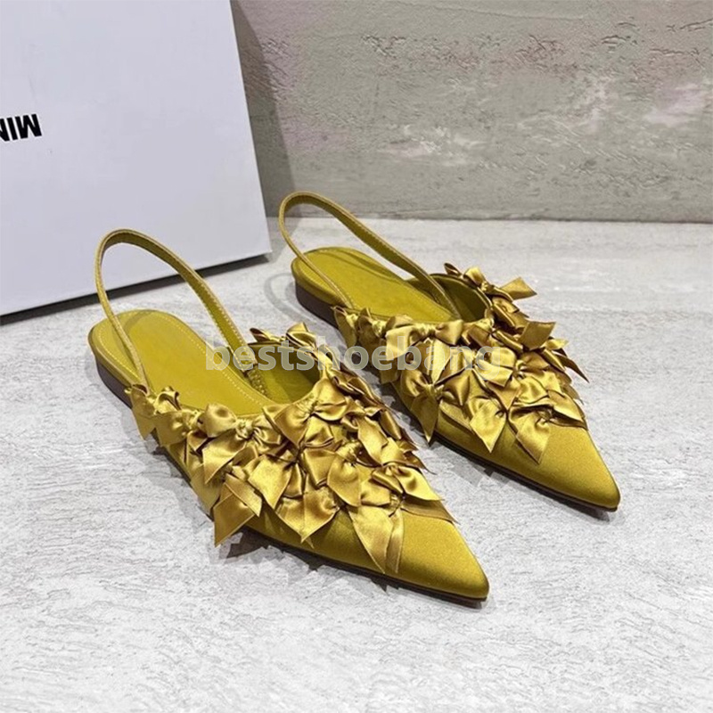 designer shoes summer loafers womens ballet flats heels fashion bowknot dress shoes luxury womens shoes low-heel sandals size 35-40