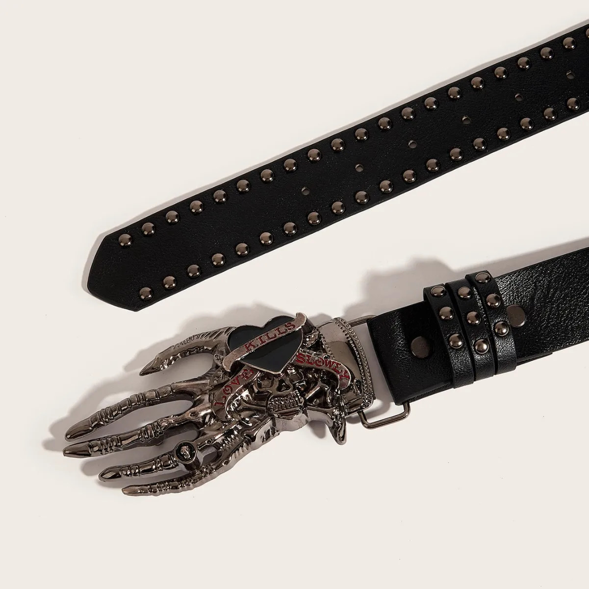Gothic Y2K Women Men Belts Goth Ladies Cowboy Hip hop Punk Rivet Skeleton Print Waist Belt Jeans Waistband 250520