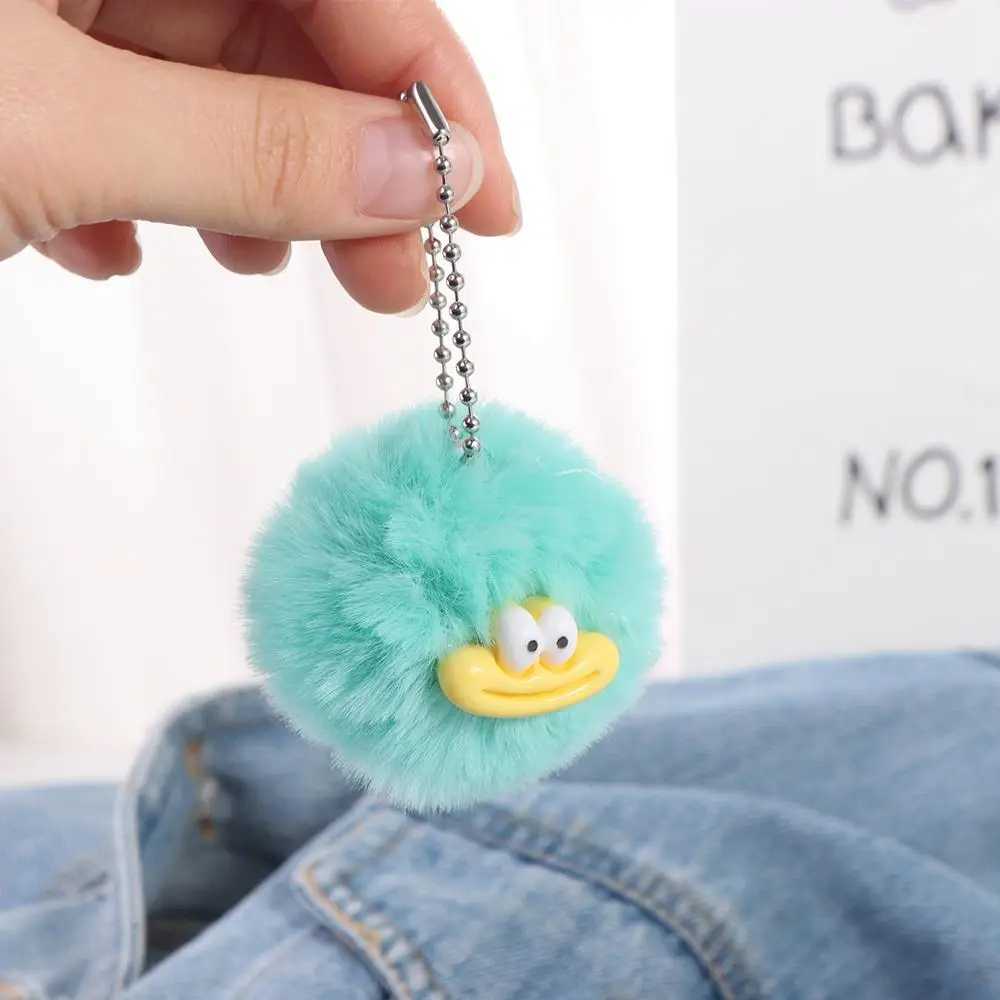 Fashion Cartoon Funny Clown Keychain Mini Plushies Sausage Mouth Keyring Y2K Colorful Big Mouth Plush Pendant Earphone Case W250526