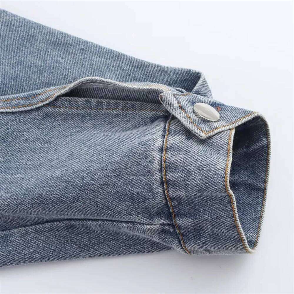Autumn New Fashionable Women's Clothing Casual Elegant Design Sense Sweater Denim Patchwork Jacket Cardigan