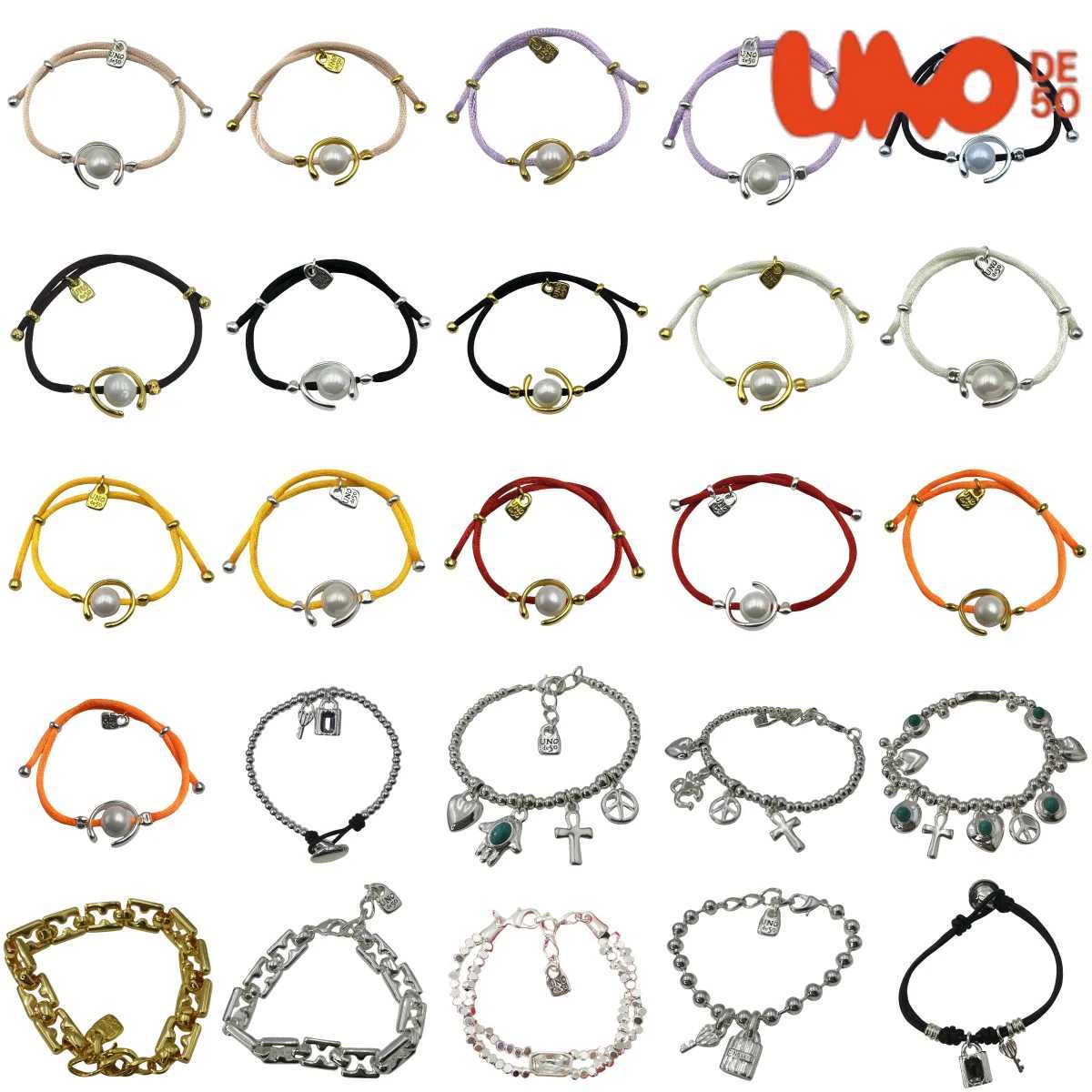 Spanish original unode50 jewelry hemp rope pearl bracelet light luxury fashion girls exquisite gift couple versatile accessories W250526