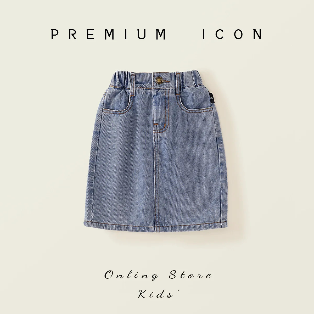 SpringSummer Arrival Girls Denim Pencil Skirt Soft Washed Korean Style Baby Girl HighWaisted Skirt 250527