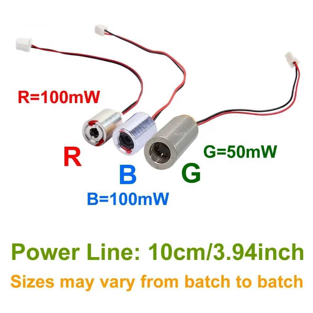 100mW Blue 450nm Red 650nm 50mW Green 532nm RGB Dot Lights Laser Module Diode For DPSS Projector Sight Stage Lighting Mod Parts XJ250527