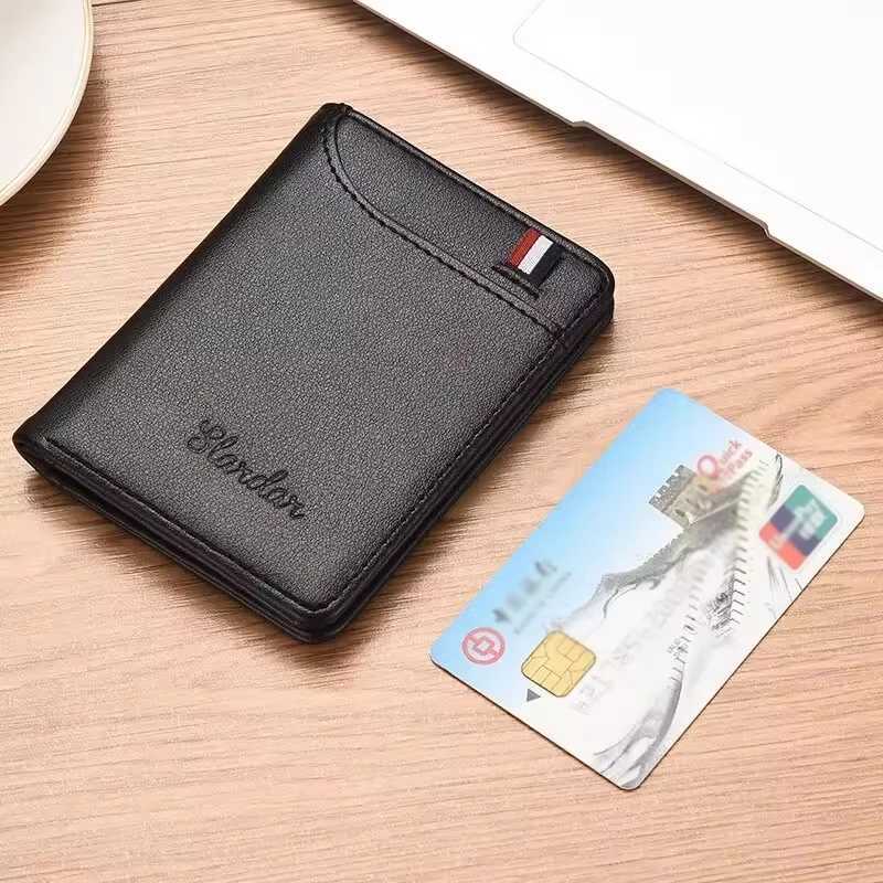Crazy Bag Ultra Thin Mens Wallet Vertical Small Card Holder Z250527