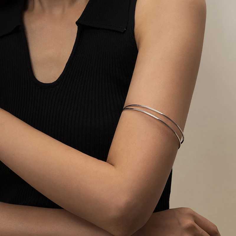 Punk Armlet Adjustable Upper Arm Cuff Minimalist Bangle Bracelet Arm Jewelry Gift W250526