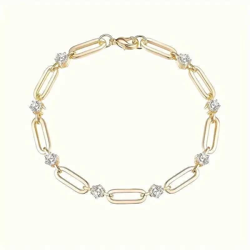 High Quality Moissanite Bracelet s925 Sterling Silver Plated 18k White Gold with Bracelets for Women Men Mothers Day Gift W250526
