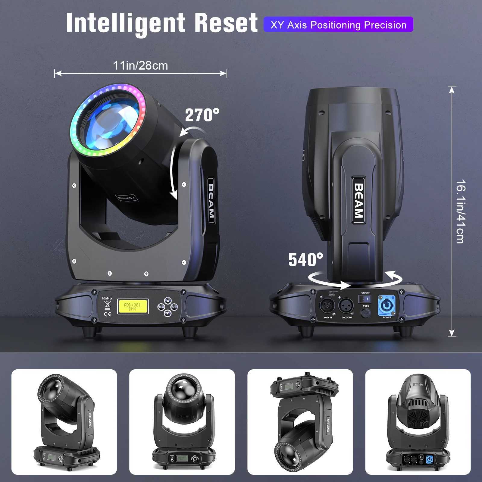 Yiflamefly 240W Moving Head Light Rainbow Lighting Effect Beam and Pattern Light Rotating DMX 512 For KTV Disco Light Wedding XJ250527