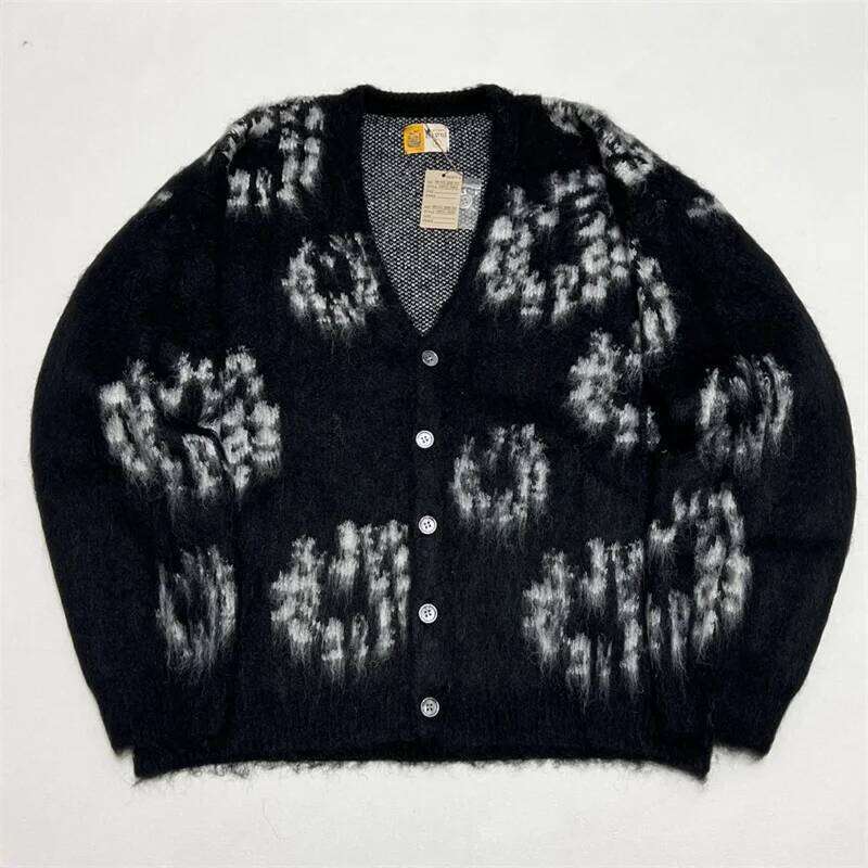 Fashionable And Casual Saint Mxxxxxx Cardigan Loose Fit Knitted Sweater Men