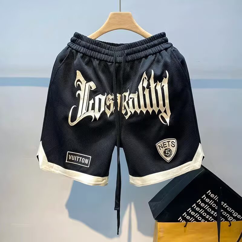 Summer Fashion Mens Basketball Shorts American Hip-Hop Street Sports Casual Clothing Embroidered Pants Outdoor 01
