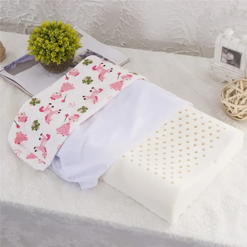Baby Natural Latex Pillow Kids Orthopedic Contour Cervical Neck Protect 250527