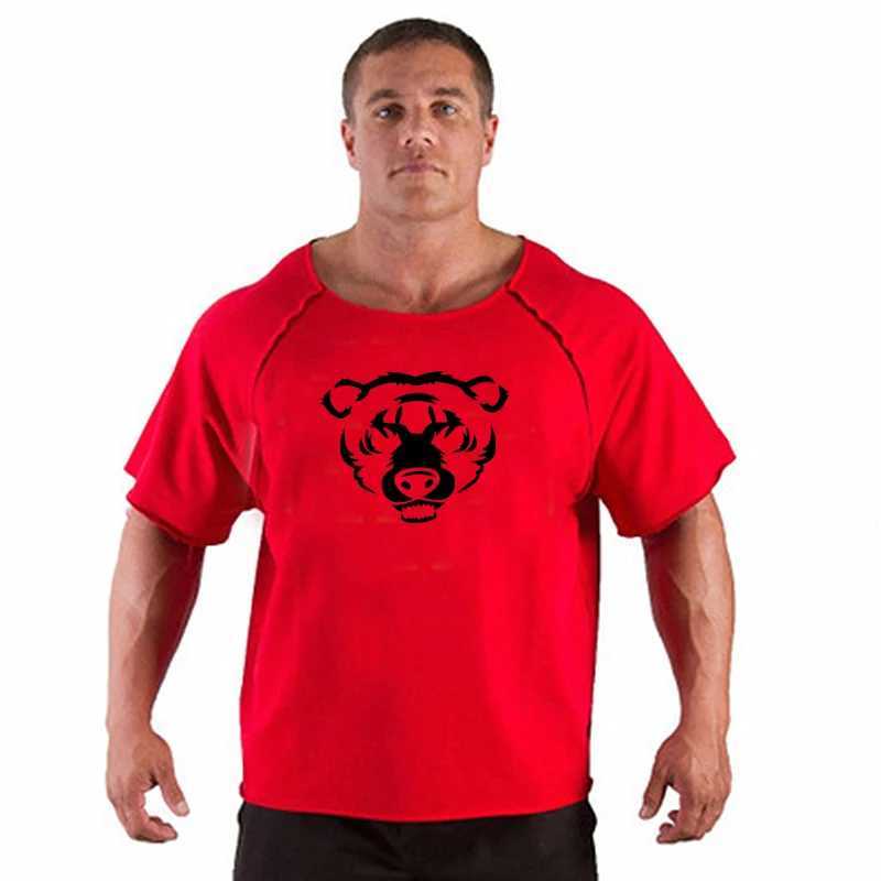 Mens Clothing Gym Fitness Clothes T-shirt Tops Breathable Vintage Graphic Shirts Oversized New Short Sleeve Top Cotton T-shirt Z250527