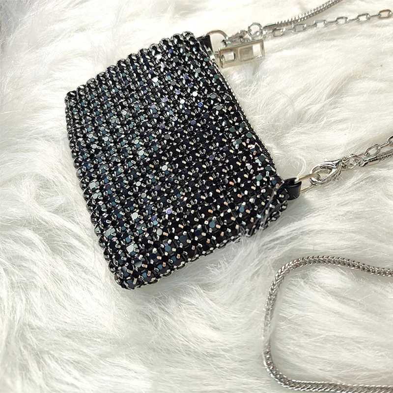 JIOMAY Small and Light Purses for Women Fashion Mini Crossbody Bag Rhinestone Casual Party Evening Bag Exquisite Mini Purse W250527