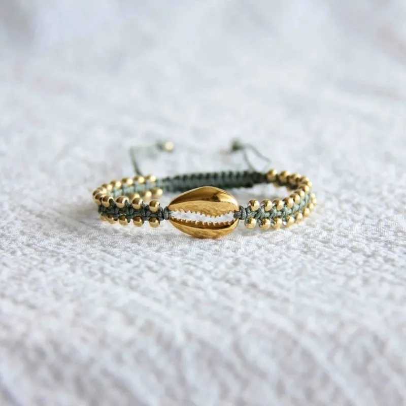 KKBEAD Vintage Braided Bracelets for Women and Men Couple Accessories Handmade Shell Bracelet Luxury Designer Jewelry W250526