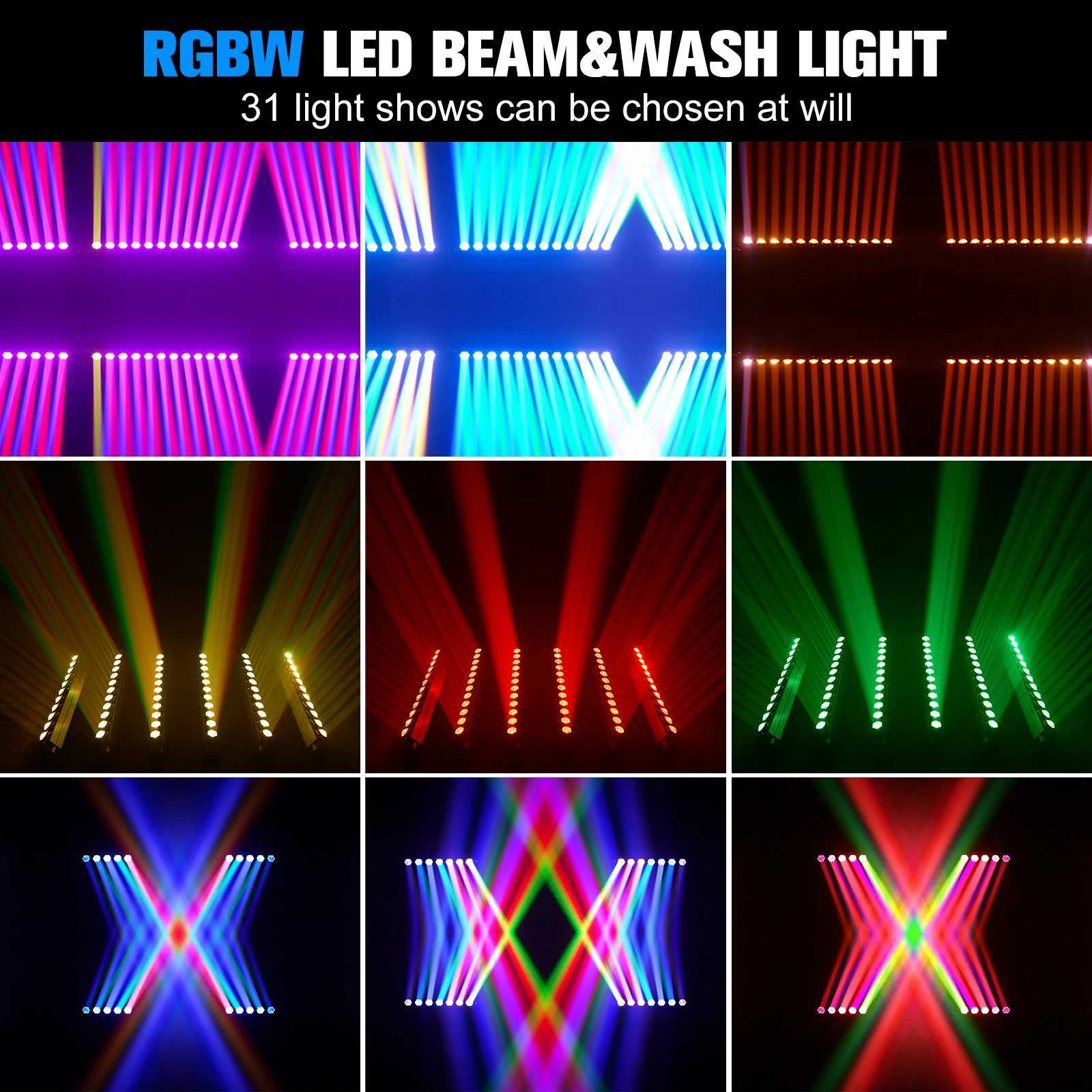 Yiflamefly 12X15W LED RGBW Beam Moving Head Wall Wash Light Bar DMX512 Stage Light Effect Lighting For DJ Disco Bar KTV WeddingXJ250527