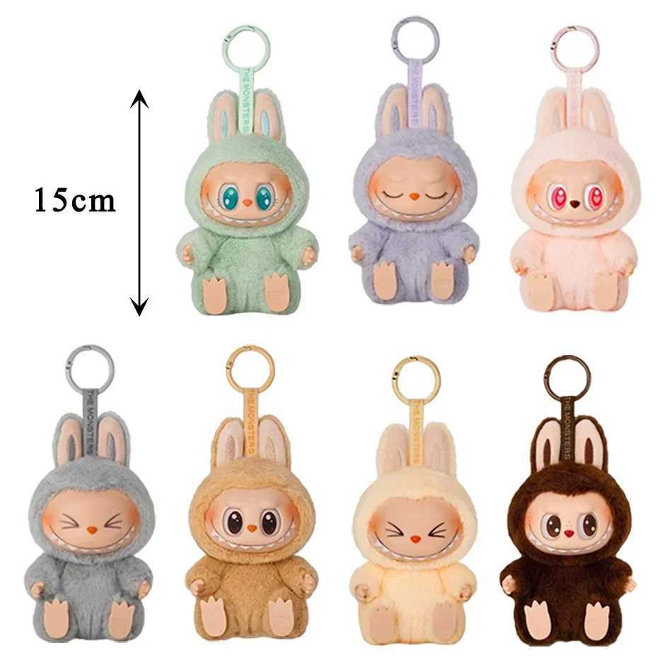 Labubu The Monsters Blind Box Hot Toy Heartbeat Macaron Enamel Face PVC Figure Doll Kawaii Ornament Keychain Gift for Kids M250528