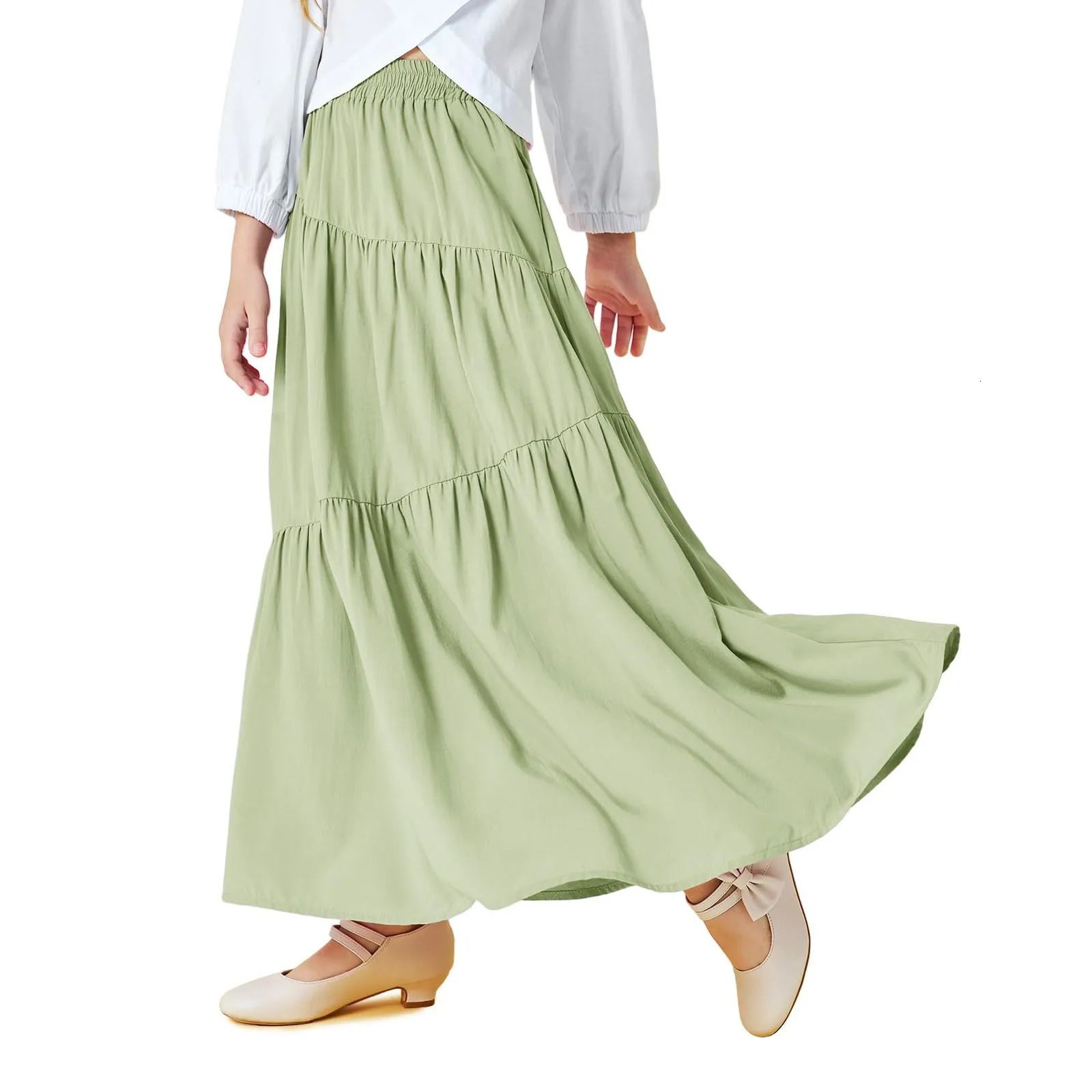 Girls Skirts Autumn Childrens Clothing Korean Style Baby Ruffled Jacquard Skirt Casual Simple and Daily 250527