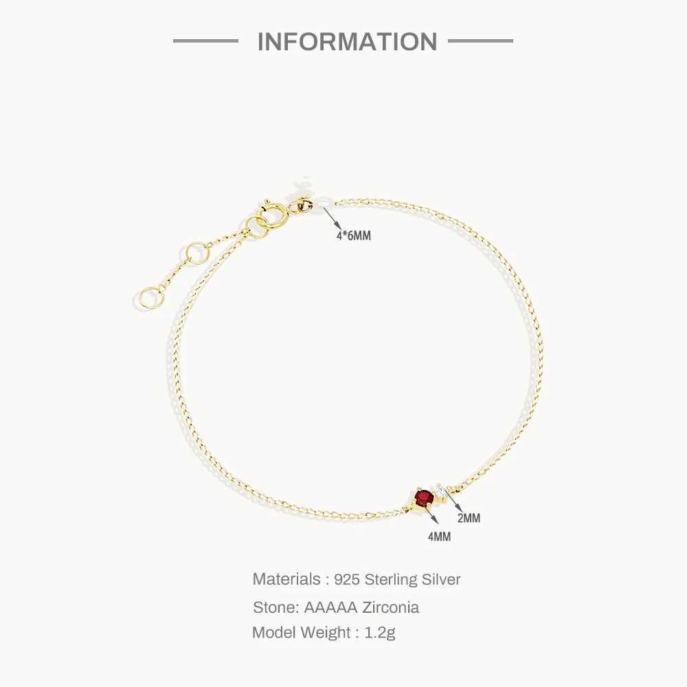 ROXI S925 Sterling Silver Bangle 12 Months Birthday Stone Mini Rainbow Zircon Womens Bracelet Fashion Gift For Mother Couple W250526