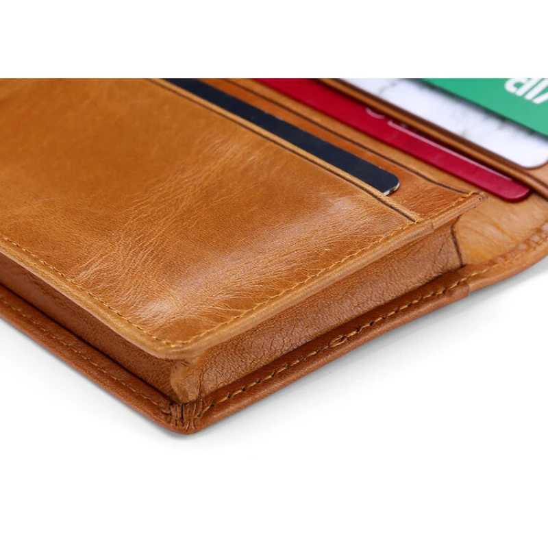 RFID Cow Leather Business Card Holder with Transparent Window Small Wallet for Men Slim ID Name Tags for Card Cases Z250527