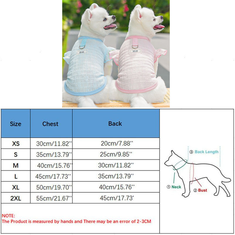 Cute Mesh Pet Dog Vest Breathable Hollow Cat Clothing Striped Thin Pet Cooling T Shirt for Puppy and Cat