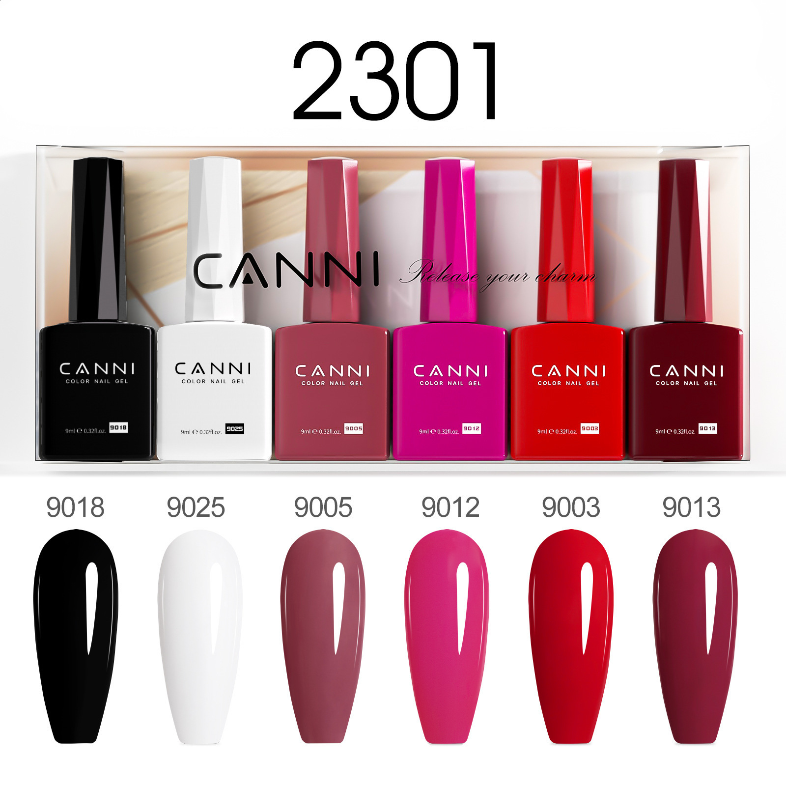 CANNI Nail Gel Polish Set HEMA FREE Gorgeous Color Semi Permanent Full Coverage Pigmented Paint Soak off UV LED Varnish 241112