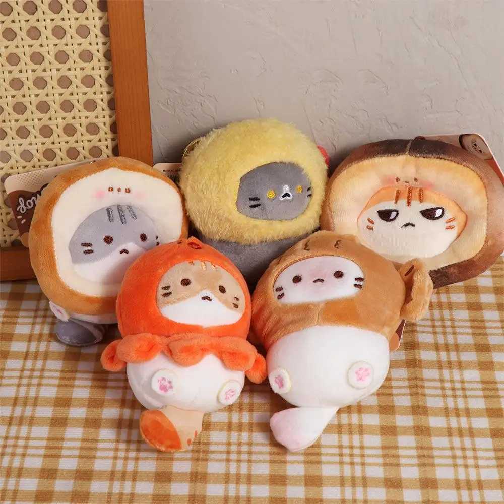 Small Food House Series Toast Cat Plush Pendant Toast Style Caramel Toast Caramel Toast Cat Plush Keyring Fried Shrimp Taiyaki W250526