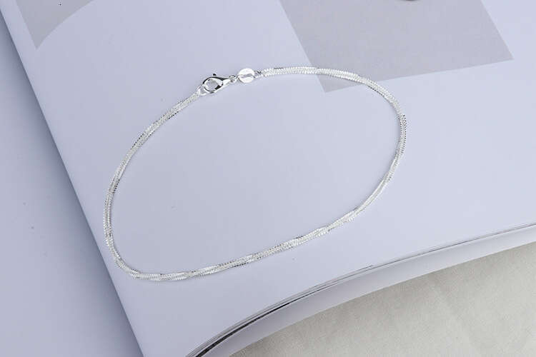 Korean Style Summer Imitation Sier Anklet Trendy Foot Jewelry Fashionable Elegant Beach Women's Accessories