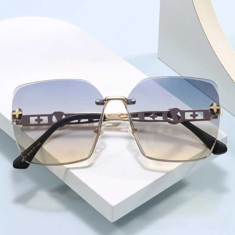 2025 Modern Rimless Polarized UV400 Sunglasses Womens Luxury Minimalist Urban Chic Viral Fashion Shades Z250527