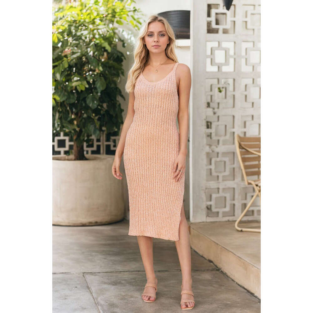2025 Summer New Women's Fashion Casual Split Mid-Length Dress